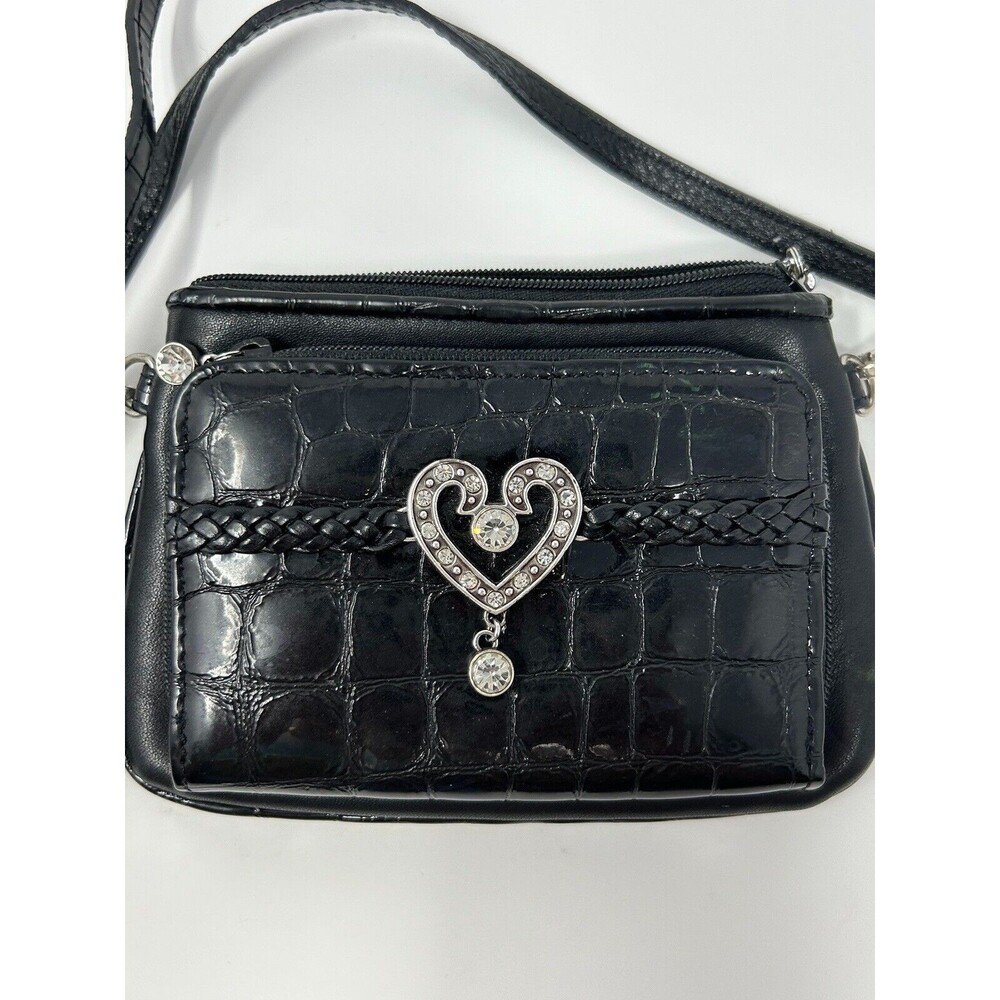 Brighton Black Mini Bag with Silver Accents